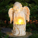 Angel Statue Outdoor Decor, Angel Gardening Gifts with Solar LED Lights by CozyNest Decor