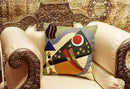 Kandinsky Modern Pillow Cover | Green Abstract Pillows | Modern Outdoor Pillows | Mid Century Chair Cushions | Handmade Wool Size 18x18 by CozyNest Decor