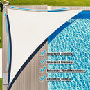 Amagenix Sun Shade Sail 14'X14'X19.8' Curved Edge Outdoor Shade Canopy Cream Breathable 95% UV Block Shade Cloth for Patio Garden Backyard (We Make Custom Size) by GreenHaven Gardens