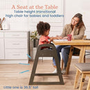 ECR4Kids ASATT High Chair, Toddler Chair, Grey Wash by TinyTreasures Baby Boutique