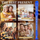 Soprano Recorder for Kids Beginners, German Fingering, C Key, 3 Piece with Cleaning Rod, Bag, Fingering Chart (Blue)… by TinyTreasures Baby Boutique