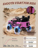 12V Electric Ride on Toys for Toddler, Ford Bronco Raptor Kids Ride on Car with Remote Control, 12 Volt Battery Powered Cars for Children with Smooth Start, Bluetooth (12V, Pink) by TinyTreasures Baby Boutique