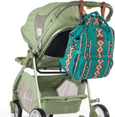 Wrangler Aztec Backpack Organized Daypack Travel Baby Bag with Stroller Strap and Side Bottle Pockets by TinyTreasures Baby Boutique