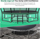 Tatub Large Trampolines Outdoor 10 12 14 15 16FT for Kids and Adults,Outdoor Recreational Pumpkin Trampolines with Curved Poles and Safety Enclosure Net, Basketball Hoop, Ladder by TinyTreasures Baby Boutique