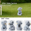 Solar Puppy Dog Garden Decor - Cute Pet Memorial Statue, Auto On/Off LED Light, Weatherproof Resin for Yard Pathway & Dog Lover Gifts by CozyNest Decor