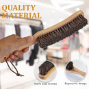 Lint Brush for Clothes with 100% Soft Horse Hair Bristle, Large Beech Wood Handle, Lint Remover for Hat, Pet Hair, Suits, Cashmere, Wool, Velvet, Suede, Shoe by CozyNest Decor