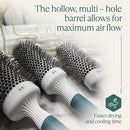Professional Blow Drying Brush Set - Ceramic Ionic Thermal Brushes for Styling Wet Hair, 3 Round Brushes with Travel Bag for Women by TinyTreasures Baby Boutique