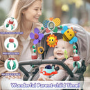 Musical Baby Stroller Arch, Travel Car Seat Toys, Baby Play Arch Crib Accessory, Mobile for Bassinet, Pram Activity Arch Bar for Babies Infants by TinyTreasures Baby Boutique