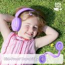 iClever BTH20 Active Noise Cancelling Headphones for Kids, 60H Play Time,Type C Fast Charging,Safe Volume 80dBA,Bluetooth5.4,Award-Winning Kids Headphones Wireless for iPad Tablet Airplane,Purple by TinyTreasures Baby Boutique