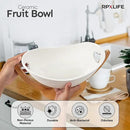 Ceramic Fruit Bowl for Kitchen Counter - 13" Modern Fruit Holder - Large Fruit Basket for Island - Large Decorative Bowl for Home Decor - Pedestal Bowl - Entryway Bowl for Keys - Extra Large by CozyNest Decor
