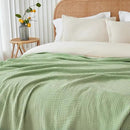 EMME Cotton Blanket Twin XL for Bed Soft Muslin Blankets 66"x90" Lightweight Breathable Layering Bedspread Coverlet All Season Gauze, Sage Green by CozyNest Decor