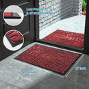 Yimobra Welcome Mat Outdoor Indoor, 29.5x17 Waterproof Door Mat Outside Entrance, All-Weather Non Slip Doormat, Low-Profile Front Door Mat, Porch and Patio Entryway Mat, Wine Red by CozyNest Decor