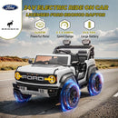 ENYOPRO 24V Ride On Toys for Big Kids, Licensed Ford Bronco Raptor 2-Seater Electric Car w/Remote Control, 21" Spacious Seat, 2x90W Powerful Motor, Spring Suspension, Bluetooth Music, 3 Speed - White by TinyTreasures Baby Boutique