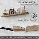 Solid Wood Floating Shelves, 8" Deep Rustic Reclaimed Barnwood Wall Hanging Floating Shelf with Invisible Heavy-Duty Metal Bracket | Wall Mounted | Farmhouse Style | 55 inches,1PC,Natural by CozyNest Decor