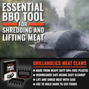 Grillaholics BBQ Meat Shredder Claws - Wolverine Style Ultra-Sharp Blades Quickly Lift Handle & Shred Meats - Best Dishwasher Safe Bear Claw Pulled Pork Meat Shredders in BBQ Grill Accessories (Black) by GreenHaven Gardens