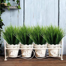 8 Pack Artificial Plants Flowers Grass Shrubs No Fade Faux Plastic Flowers Outdoor for Farmhouse Garden Porch Patio Indoor Wedding Decoration Greenery Fake Plants uv Resistant (3