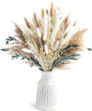 126pcs Dried Pampas Grass Decorations, Dried Flowers, Dried Bouquet in Vase, Reed Grass Bouquet for Boho Floral Wedding, Rustic Farmhouse Decor. (Vase Not Included) by CozyNest Decor