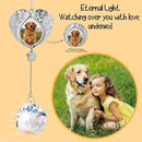 Pet Memorial Suncatcher - Dog Memorial Gifts for Loss of Dog, Christmas Pet Paw Print Photo Ornament, Pet Sympathy Gift, Bereavement Gift Ideas for Dog or Cat Passing Away, Remembrance, Silver Metal by GreenHaven Gardens