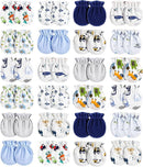 Geyoga 24 Pairs Newborn Baby Boy Girl Mittens 0-6 Months Newborn No Scratch Mittens Soft Elastic Infant Baby Gloves by TinyTreasures Baby Boutique