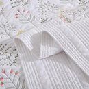 MarCielo 3-Piece 100% Cotton Oversized Bedspread Lightweight Quilt Coverlet Embroidery Farmhouse Bedding Set(TL Floral White,Oversized Queen (100"x106")) by CozyNest Decor