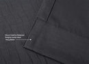 MIUCO Room Darkening Texture Look Blackout Curtain Panels for Office Set of 2 52x95 Inch Long Black by TinyTreasures Baby Boutique