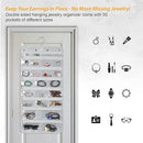 Freegrace Hanging Jewelry Organizer Revolving Hanger - Secure Zipper Closure - 50 Pockets - Foldable Storage & Display Solution - For All Jewelry & Bijoux (Gray) by CozyNest Decor