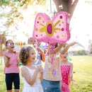 WERNNSAI Pink Bow Piñata - Girls Birthday Party Decoration Bow Tie Piñata with Blindfold and Bat for Kids Princess Theme Party Supplies favors by TinyTreasures Baby Boutique