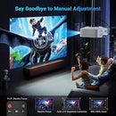Portable Mini Projector with Electric Focus, NICPOW Full HD 1080P Projector, Bluetooth Movie Projector with Auto Keystone, Two-Way Bluetooth, Ideal for Indoor Outdoor Use, White by TinyTreasures Baby Boutique