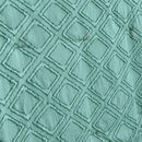 Tufted Ruffle Crib Bedding Set 3 Pieces Baby Girls Boys Boho Quilted Comforter with Fitted Sheet and Bed Skirt - Cute Ruffled Shabby Chic Baby Bedding Soft Blanket Design Teal Blue by TinyTreasures Baby Boutique