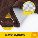 JSEI Dirt Trapper Door Mat 20"x32", Non-Slip Washable Entryway Mats, Dog Door Mat, Stain Resistant and Absorbent Floor Mats, Low Profile Welcome Mat for Front Back Door, Brown by CozyNest Decor