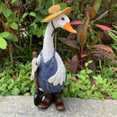 Garden Statues Gardener Couple Duck, Indoor Outdoor Decorations Cute Ducks Art Décor Goose Figurine Ornament for Yard Home Garden Patio and Office (Male) by GreenHaven Gardens