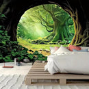 FENDROM Tree Cave Tapestry,Misty Forest Fairy Tale Wall Hanging Natural Jungle Sunshine Through Scenery Aesthetic tapestries for Living Room Bedroom Office Spring Decoration by CozyNest Decor