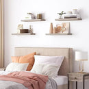 HOOBRO Floating Shelves, Wall Shelf Set of 2, 23.6 Inch Hanging Shelf with Invisible Brackets, for Wall Decor in Bathroom, Bedroom, Toilet, Kitchen, Living Room, Office, Greige BG60BJ01G1 by CozyNest Decor