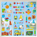 9 Sheets Back to School Window Clings, Double-Sided Window Clings for Classroom, Bus Apple Pencil First Day of School Book Window Stickers for First Day of School Decorations Supplies Decor by CozyNest Decor