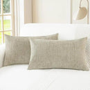 CaliTime Throw Pillow Covers Decorative 12 X 20 Inches Pack of 2 Cozy Chenille Cushion Case for Couch Sofa Bed Living Room Home Light Taupe by CozyNest Decor