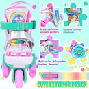 4-Pejiijar Rainbow Unicorn Kids Roller Skates for Girls Toddler Ages 2-4 5-8 8-12,Adjustable Roller Shoes with Luminous Wheels for Birthday Xmas Gifts by TinyTreasures Baby Boutique