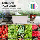 VIVOSUN Self-Watering Planters, 6-Pack 10.5 Inch Compact Rectangular Window Herb Planter Box with 10 PCS Plant Labels, Plant Container for Basil, Flowers, Succulents, Indoor & Outdoor by GreenHaven Gardens