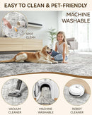 Washable Area Rugs 9'x12' Non-Slip Modern Abstract Soft for Living Room Entryway Bedroom Nursery, Print Pattern, Gray White Grey by TinyTreasures Baby Boutique