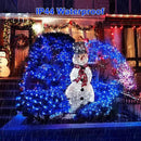 JMEXSUSS 360 LED Blue Net Lights Outdoor, Connectable 12ft x 5ft Christmas Net Lights Plug in with Remote, 8 Modes Waterproof Christmas Mesh String Lights for Bushes Christmas Decorations by GreenHaven Gardens