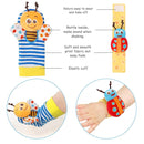 Bloobloomax Soft Baby Rattle Wrist Rattle Foot Finder Socks Set,Cotton and Plush Stuffed Infant Toys,Birthday Holiday Birth Present Gift for Newborn Boy Girl Kids Toddler (8pcs-B Set) by TinyTreasures Baby Boutique