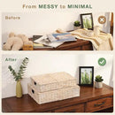 Set of 2 Decorative Storage Boxes With Lids for Home Decor, Shelves by CozyNest Decor