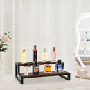 YINMIT Tiered Display Stand Riser Shelf, Wooden Spice Rack Organizer for Countertop, 2 Tier Kitchen Counter Shelf by CozyNest Decor