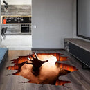 Scary Halloween Floor Decals 3D Stickers for Wall, Ghost Hand Scratching Art Decorations, Removable Vinyl Decor Posters for Bar Pub Spooky Party Supplies by CozyNest Decor