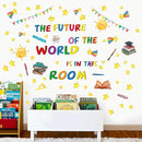 Colorful Inspirational Quote Wall Decals,The Future of The World is in This Room Stickers,Positive Classroom Wall Decals,Motivational Window Sticker for Classroom School Room Playroom Nursery by CozyNest Decor