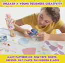Fashion Designer Kits for Girls Ages 8+ Beginners Learn About Patterns, Draft & Re-Design Patterns, Sew & Be A Fashion Designer for The 8.5 in. Wood Mannequin. Sewing Kits for Kids 8-12 by TinyTreasures Baby Boutique
