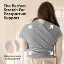 KeaBabies Baby Wrap Carrier - All in 1 Original Baby Carrier Newborn to Toddler Sling, Easy to Wear, Hands Free Bonding, Lightweight, Breathable Infant Wraps (Classic Gray) by TinyTreasures Baby Boutique