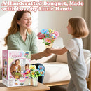 VoyCliza Flower Craft Kit for Girls Ages 4-8 – DIY Bouquet Maker Toy with Wrapping Paper, Creative Art Birthday Gift for Kids, Educational Craft Toys for Girls Age 5 6 7 by TinyTreasures Baby Boutique