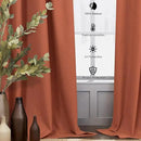 Patio Sliding Glass Doors Curtains 108 Inches Long 2 Panel Blackout Linen Textured Bohemian Autumn Fall Decorations Hippie Decorative Thermal Drapes for Summer Heat Light Blocking Black Out Terracotta by CozyNest Decor