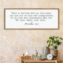LuZhiQiang Trust in the Lord With All Thine Heart Wall Decor Art 40"×15" Bible Verse Proverbs 3:5-6 Sign Scripture Christian Large Wood Framed Hanging (Wood) by CozyNest Decor