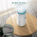 MistFree Smart Humidifier for Bedroom, Evaporative Humidifier No White Dust, Auto Humidity & APP Control, 3L Water Tank Easy to Clean, Sleep Mode, Timing, Humidifiers for Nursery/Baby(White) by TinyTreasures Baby Boutique